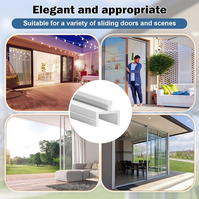 CroBlissful 2 Pcs Sliding Screen Door Track Bottom Replacement 48 Inch White - Image 6