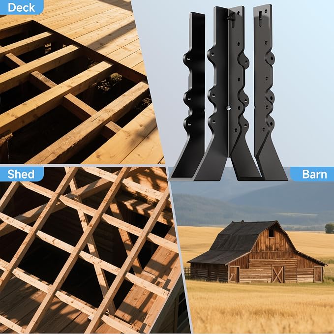 Black 2X10 Joist Hanger Heavy Duty 14 Gauge LU210 Black Face Mount Joist Hangers - Image 7