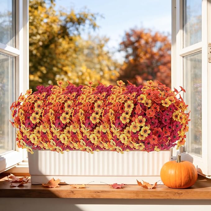 Powbrace 22 Pack Artificial Fall Flowers Mums - Image 7