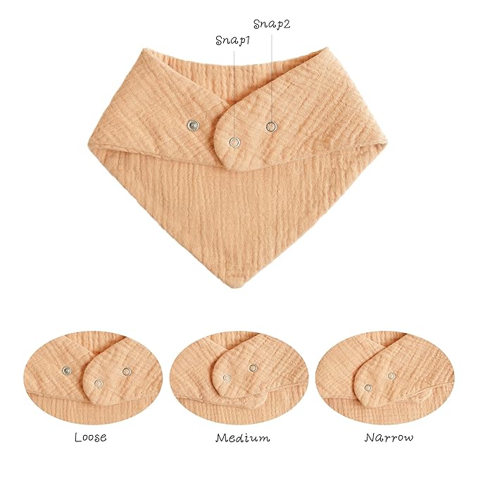 Konssy Muslin Baby Bibs 10 Pack Baby Bandana Drool Bibs 100% Cotton for Unisex Boys and Girls, Soft Absorbent Set for Teething and Drooling