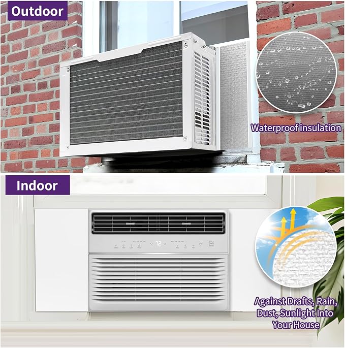 Window Air Conditioner Insulated Foam Panels, Air Conditioner Window Seal Kit - Image 6
