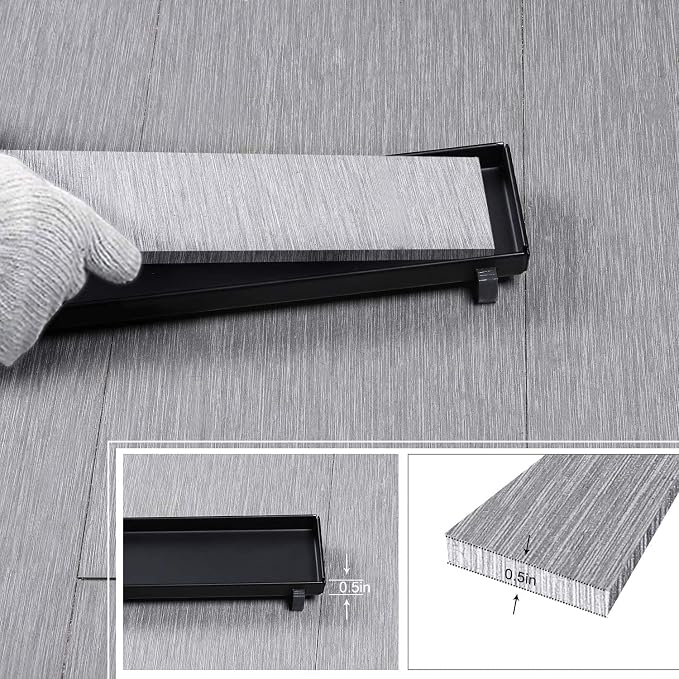 EXF Linear Shower Drain 30 Inch Matte Black - Image 4