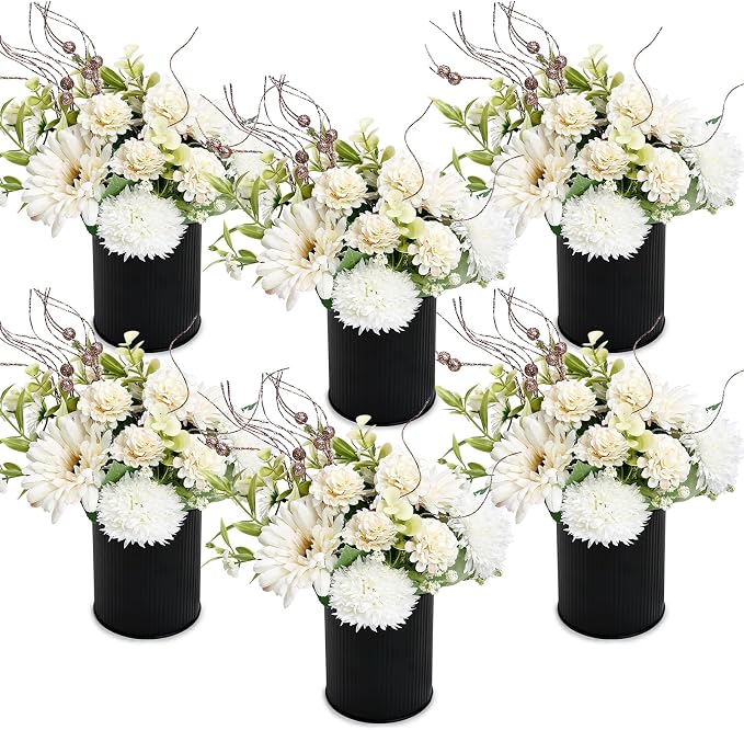 Ivory White & Rose Gold Flower Table Centerpieces, Baby Shower, Events by DIYDOFUN
