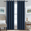 H.VERSAILTEX Room Darkening Curtains 96 inches Long 2 Panel Set, Faux Linen by HVERSAILTEX