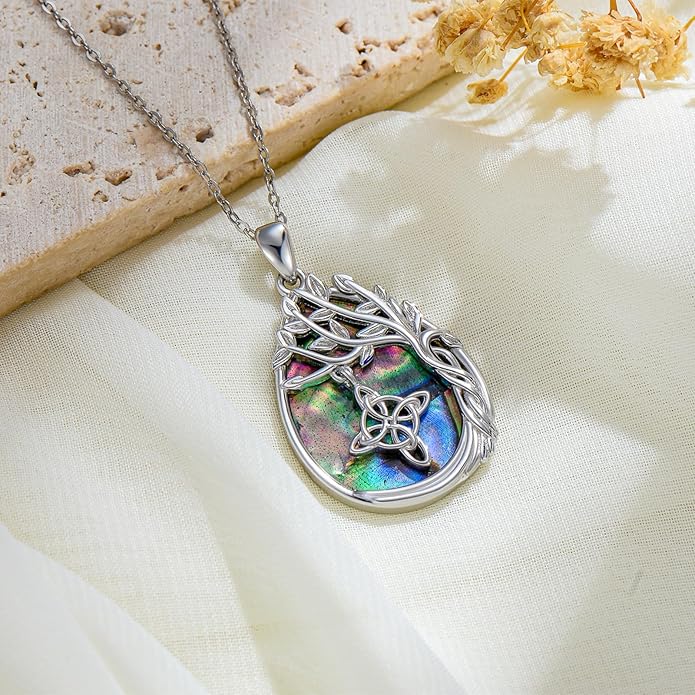Jewish Jewelry Tree of Life Necklace 925 Jewish Sterling Silver Pendant Necklace Women Gift