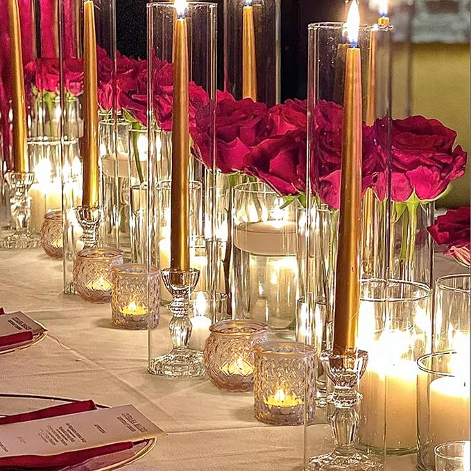 NITIME 36 Pcs Assorted Gold Votive Candle Holders, Tea Light Candle Holder Glass - Image 4