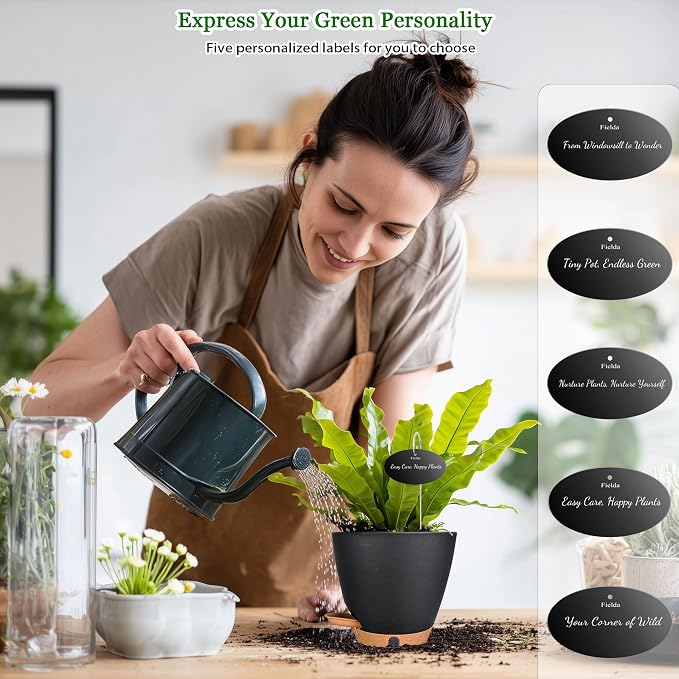 Self Watering Pots for Inoor Ourdoor Plants 8/7/6.5/6/5" Plastic Planters | - Image 7
