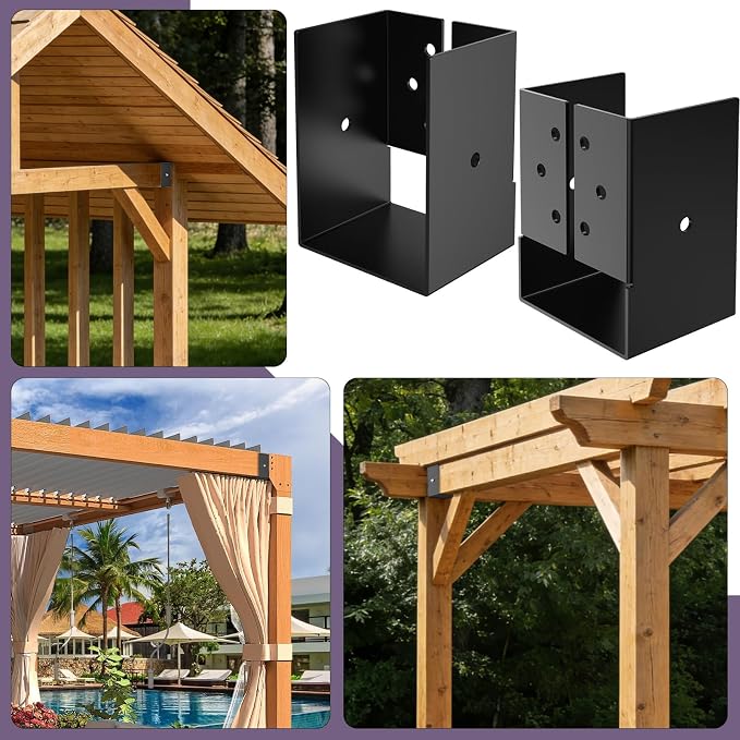 8 Pack 4"x6" Concealed Joist Hanger Bracket - Image 5