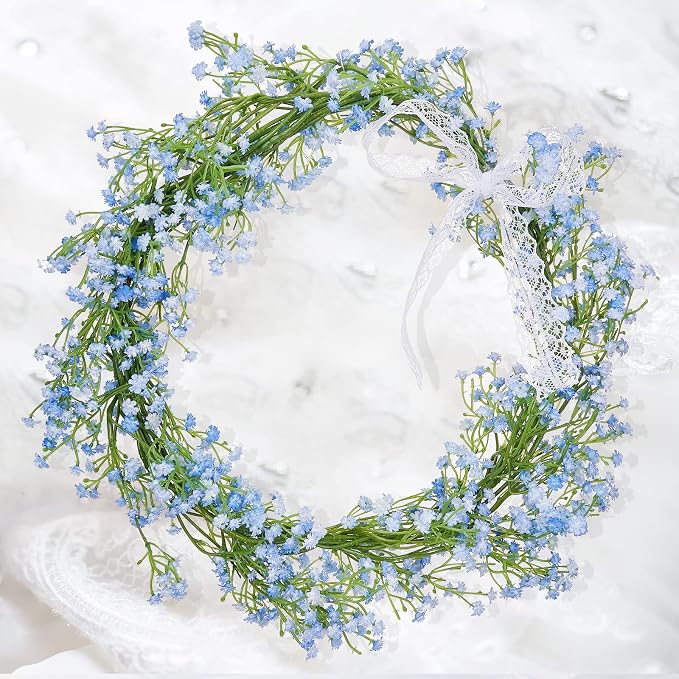 Babys Breath Artificial Flowers Bulk 30 Pcs Blue Gypsophila Faux Flowers | - Image 4