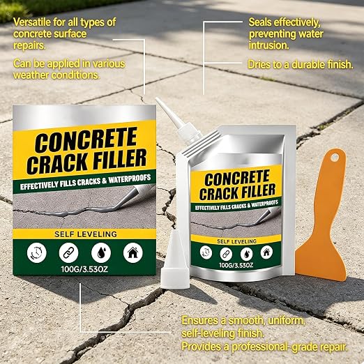 Waterproof Concrete Crack Filler & Sealant, Heavy Duty Concrete Crack Repair - Image 5