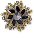 LAXPICOL Vintage Women's Austrian Crystal Elegant Flower Brooch Wedding Broach Pin
