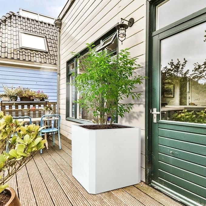 Metal Planter Box 20”L x 20"W x 20"H Large Square Steel Planter Box | Outdoor - Image 7