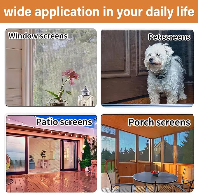 Window Screen Replacement Kit Width:48in Length:158 Fiberglass|Includes Full - Image 6