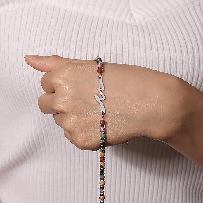 TONY & SANDY Friend Gifts for Women, Unique Valentine's Day Gifts for Her, Sister Gifts from Sister, Wave Bracelet, Christmas Birthday Gifts for Women, Bestie Friendship Bracelets