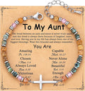 TONY & SANDY Christian Cross Bracelet for Women, Valentine's Day Gifts for Her, Confirmation Baptism Easter Gifts, Unique Gift for Friends Daughter Mom Sister in Christ Birthday Christmas