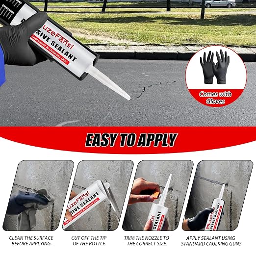 6 Pack Concrete Crack Filler, Self-Leveling Cement Crack Filler Waterproof - Image 6