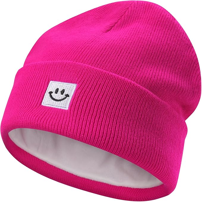 MaxNova 2 Pack Baby Beanie Fleece Lined Knit Toddler Hat for Girls Boys 0-8 Years