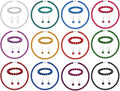 Laumoi Set of 12 Faux Pearl Jewelry 10 mm Round Shell Pearl Big Simulated Pearl Necklace Bracelet Earrings Stunning Bracelet Dangle Earrings Pearl Statement Jewelry Gift for Women, 12 Colors