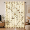 Vintage Nautical Blackout Curtains 52 x 84 Inch Length Set of 2 | Pirate by Unknown