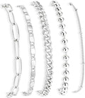 Gold Bracelets Set for Women Stack, Dainty Thick Bracelets Stack for Women Trendy, Simple Thin Gold Plated Cuff Stackable Bracelets With Beaded Cuban Paperclip Snake Rope Bangle Hand Chain Jewelry Gifts for Women Non Tainish