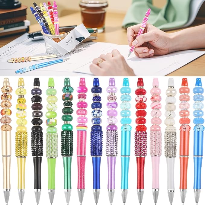 60Pcs Rhinestone Large Hole Beads Spacer Beads Mixcolor European Craft Big Beads Large Hole Rhinestones Lampwork Murano Bead Fairy Wand Garden Beads for DIY Bracelet Necklace Jewelry Making Supplies