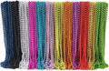 144 Pcs Mardi Gras Beads Necklaces, 12 Color 31.5 Inch 7mm Necklaces For Decorations, Party Favors, Carnivals, Parade