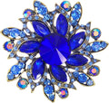 LAXPICOL Vintage Women's Austrian Crystal Elegant Flower Brooch Wedding Broach Pin