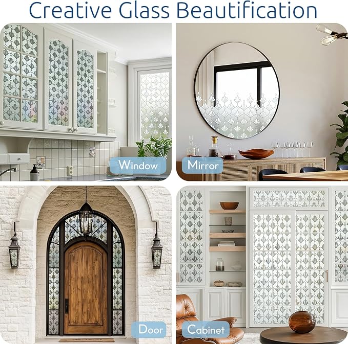 rabbitgoo Privacy Window Film Frosted Glass, 35.4" x 157.4" | Sun Blocking Non - Image 6