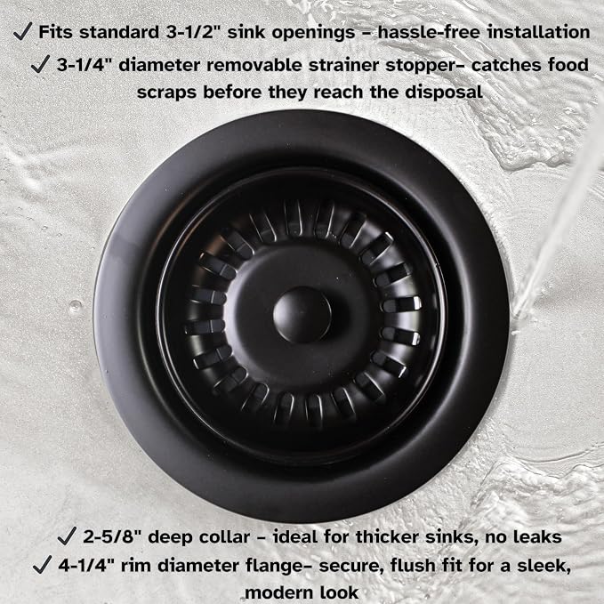 Westbrass D2082S-12 3-1/2" Extra-Deep Collar Kitchen Sink Waste Disposal Flange - Image 8