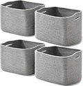 ICERZCZ Small Storage Baskets for Shelves Organizing, Woven Cotton Rope Baskets by ICERZCZ