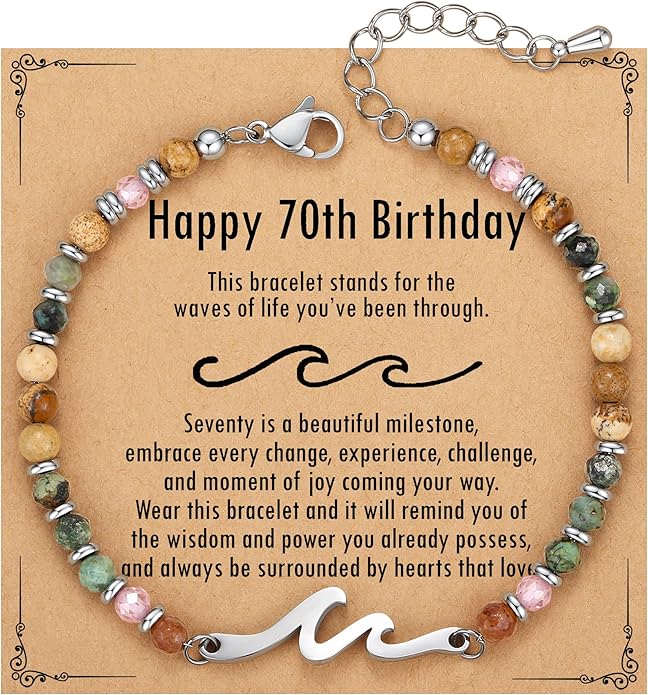 TONY & SANDY Friend Gifts for Women, Unique Valentine's Day Gifts for Her, Sister Gifts from Sister, Wave Bracelet, Christmas Birthday Gifts for Women, Bestie Friendship Bracelets