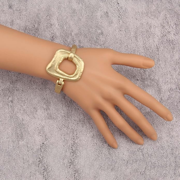 Gold Cuff Bracelet for Women Silver Beaded Bracelets Open Bangle Stackable Stretch Bead Bracelet Boho Jewelry Gifts for Wife Couple