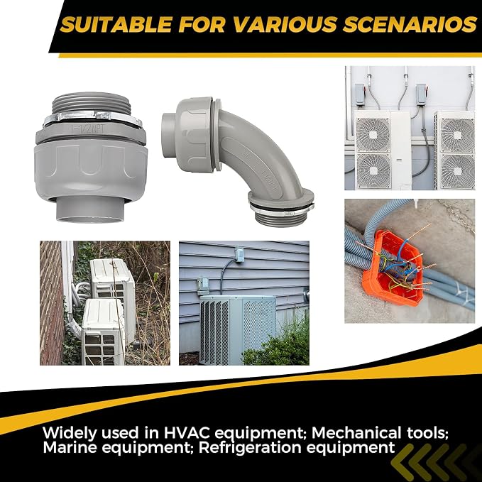 Conduit Connectors, 1-1/2 Inch Liquid Tight Connector NPT Non-Metallic - Image 6