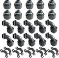 Yariwiz 1/2 Black Special Extra Flexible Plastic Liquid Tight Conduit Connector by Yariwiz