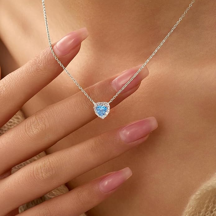 LOVECOM Valentines Gifts S925 Sterling Silver Heart Necklace for Women Dainty 14k Gold Plated CZ Infinity Double Cross Star Pendant Choker Necklaces Trendy Bead Chain Jewelry Gifts for Mom Daughter