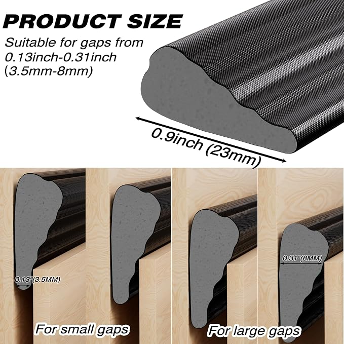 3 Pcs 196" Wedge Weather Stripping - Image 2