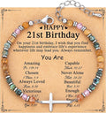 TONY & SANDY Christian Cross Bracelet for Women, Valentine's Day Gifts for Her, Confirmation Baptism Easter Gifts, Unique Gift for Friends Daughter Mom Sister in Christ Birthday Christmas