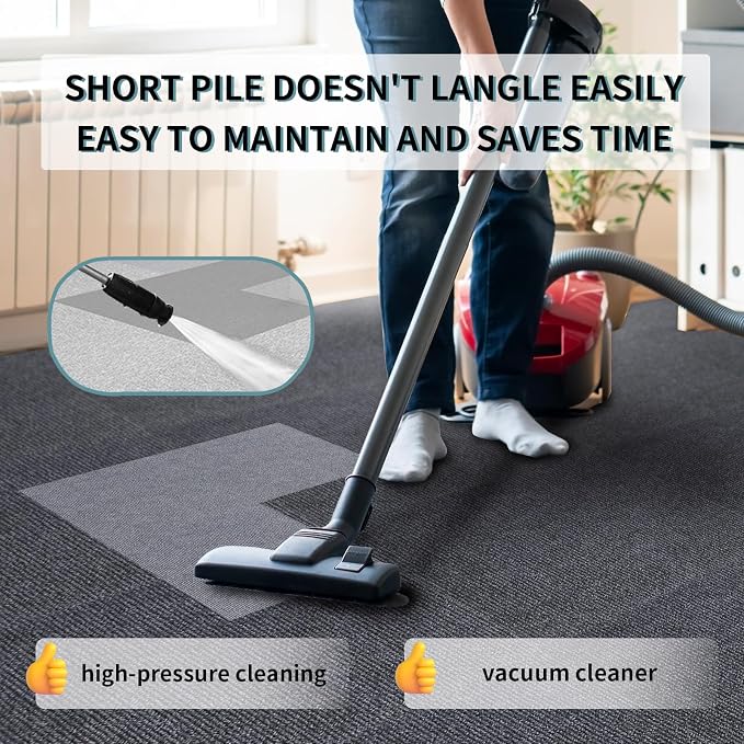 35pc 12" x 12" Self-Adhesive Carpet Tiles, Economical Temporary Flooring - Image 8