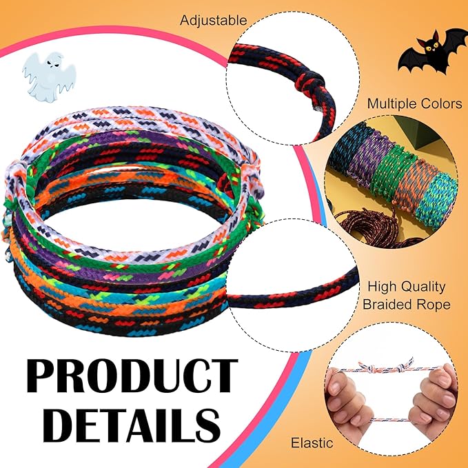 Remerry 168 Pcs Friendship Bracelets Adjustable Woven Rope Bracelets Bulk Valentine's Day Birthday Party Favors & Goodie Bag Stuffers, 8 Assorted Colors(Dark Colors)