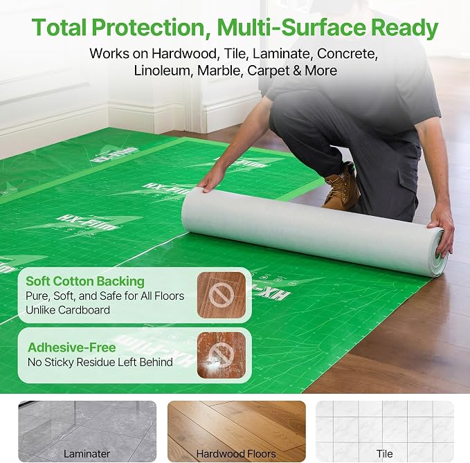 39"x100' Heavy-Duty Floor Protection | Construction Grade Carpet Protector | - Image 8