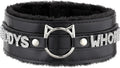 Handmade Collar Choker Necklace for Women – Cat Ear O-Ring Punk Goth Letter Choker,Black/Pink Furry Alt Fashion Jewelry