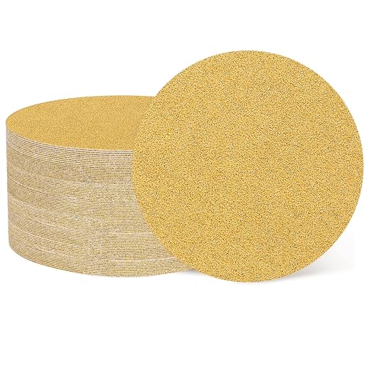 HARFINGTON 50 Pcs 3 Inch Sanding Discs 600 Grit Yellow Aluminum Oxide | Hook by HARFINGTON