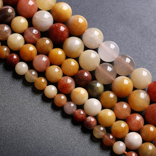12MM 32PCS Natural Stone Golden Thread Jade Crystal Loose Beads for Jewelry Making DIY Bracelet Necklace 1 Strand 15’’