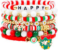 Heishi Beaded Stretch Bracelets for Women Stackable Polymer Clay Beads Bracelets Friendship Boho Summer Beach Bracelet Jewelry Set