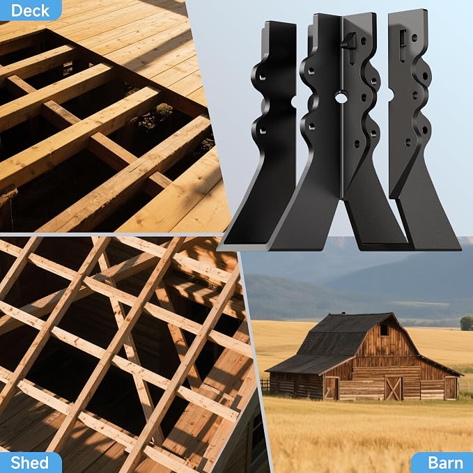 Black 2X6 Joist Hanger Heavy Duty 14 Gauge LU26 Black Face Mount Joist Hangers - Image 6