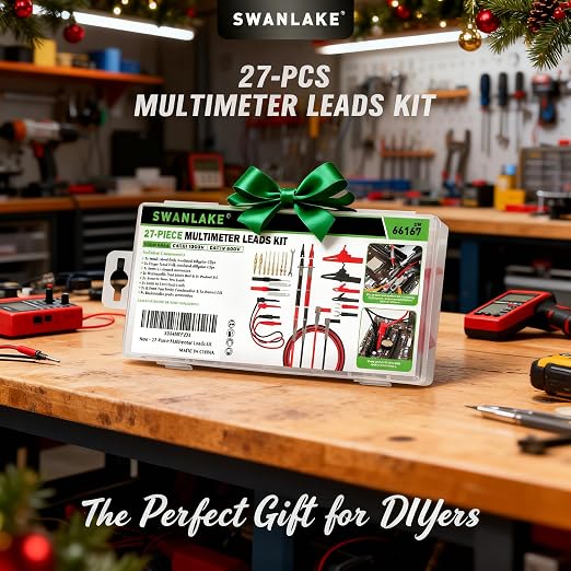SWANLAKE 27-Piece Multimeter Test Leads Set, CAT.III 1000V / CAT.IV 600V - Image 9