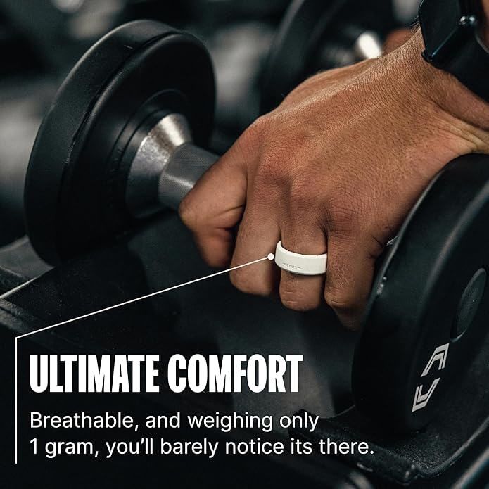 Groove Life Zeus Anti Stretch Silicone Ring Breathable Silicone Rings for Him and Her, Unique Design, Comfort Fit Ring