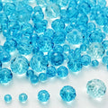 600pcs Crystal Glass Beads 3mm 4mm 6mm 8mm 10mm Rondelle Faceted Crystal Beads Spacer Beads for Necklace Bracelet Earrings DIY Jewelry Crafts Making Supplies(Lake Blue)