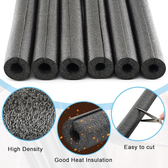 6 Pcs 2 Feet Foam Pipe Insulation Foam Tube Insulating Water Pipe Pool Swim - Image 6