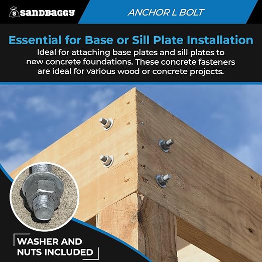 Sandbaggy 1/2" x 16" Threaded Concrete Anchor L-Bolts - Image 7